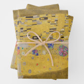 The Lovers Kissingembrace by Gustav Klimt Inpakpapier Vel (In situ)