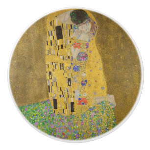 The Lovers Kissingembrace by Gustav Klimt Keramische Knop