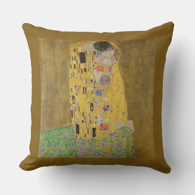 The Lovers Kissingembrace by Gustav Klimt Kussen (Voorkant)