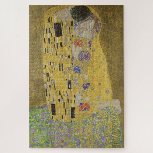 The Lovers Kissingembrace by Gustav Klimt Legpuzzel (Verticaal)