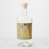 The Lovers Kissingembrace by Gustav Klimt Likeurfles Etiket (Voorkant)