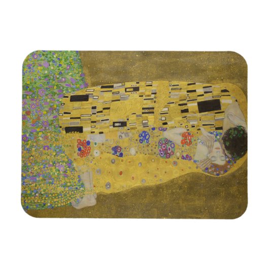 The Lovers Kissingembrace by Gustav Klimt Magneet (Horizontaal)
