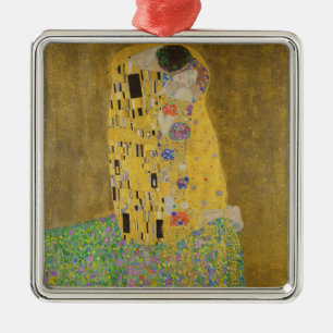 The Lovers Kissingembrace by Gustav Klimt Metalen Ornament