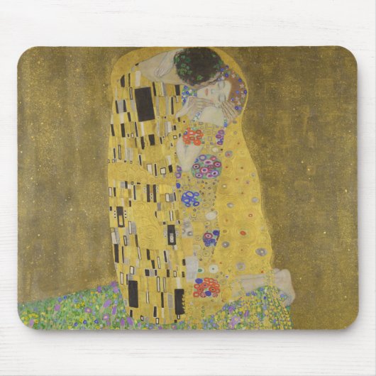 The Lovers Kissingembrace by Gustav Klimt Muismat (Voorkant)