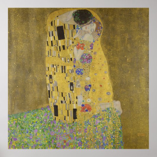 The Lovers Kissingembrace by Gustav Klimt Poster (Voorkant)