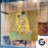 The Lovers Kissingembrace by Gustav Klimt Raamsticker (Cafe Raam)