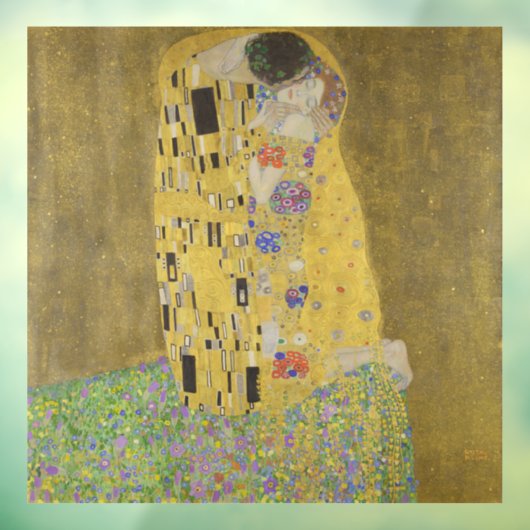 The Lovers Kissingembrace by Gustav Klimt Raamsticker (Vel 3)
