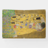 The Lovers Kissingembrace by Gustav Klimt Spandoek (Horizontaal)