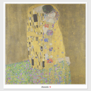 The Lovers Kissingembrace by Gustav Klimt Sticker