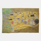 The Lovers Kissingembrace by Gustav Klimt Theedoek (Horizontaal)