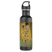 The Lovers Kissingembrace by Gustav Klimt Waterfles (Voorkant)
