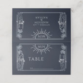 The Lovers Silver Tarot Kaart Bruiloft Plaatskaartje (Buitenkant ongevouwen)