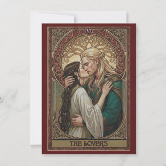 The Lovers Tarot Art Flat Thank You Card  Bedankkaart