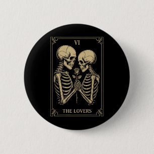 The Lovers Tarot Skeleton Outfit Gotische Romance Ronde Button 5,7 Cm