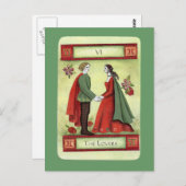 "The Lovers" tarotkaart Briefkaart (Voorkant / Achterkant)