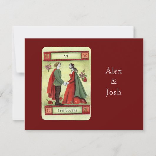 "The Lovers" tarotkaart Kaart (Voorkant)