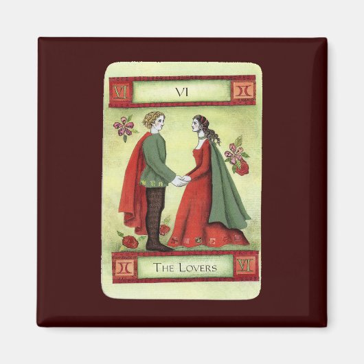 "The Lovers" tarotkaart Magneet (Voorkant)