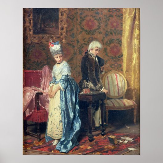 The Lovers' Tiff, 1872 (olie op het paneel) Poster (Voorkant)