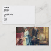 The Lovers' Tiff, 1872 (olie op het paneel) Visitekaartje (Voorkant / Achterkant)
