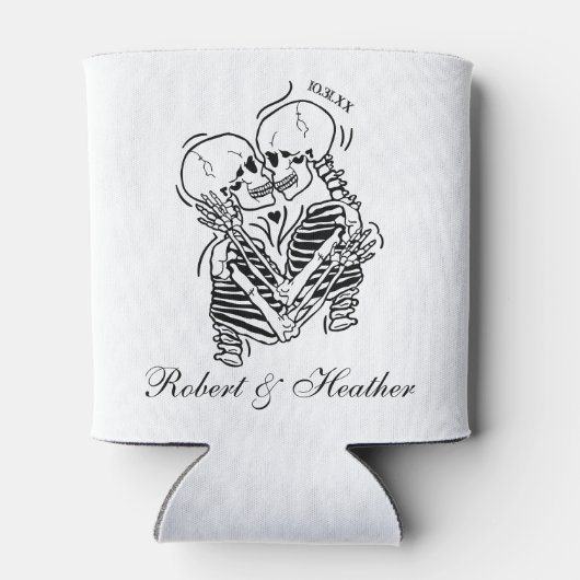 The Lovers Til Death Gothic Bruiloft gepersonalise Blikjeskoeler (Achterkant)