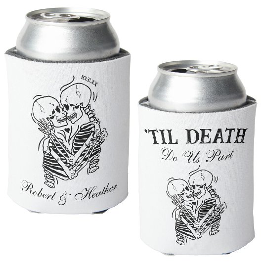 The Lovers Til Death Gothic Bruiloft gepersonalise Blikjeskoeler