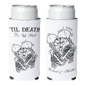 The Lovers Til Death Gothic Bruiloft gepersonalise Seltzer Blikjeskoeler