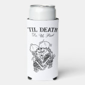 The Lovers Til Death Gothic Bruiloft gepersonalise Seltzer Blikjeskoeler (Seltzer Voorkant)
