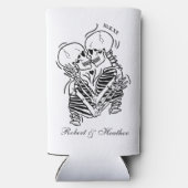 The Lovers Til Death Gothic Bruiloft gepersonalise Seltzer Blikjeskoeler (Achterkant)