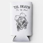 The Lovers Til Death Gothic Bruiloft gepersonalise Seltzer Blikjeskoeler (Voorkant)