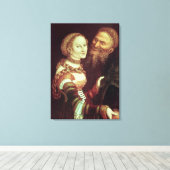 The Lovesick Old Man, 1553 (olie op het paneel) Canvas Afdruk (Insitu (Houten vloer))