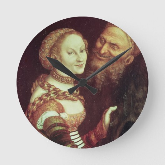 The Lovesick Old Man, 1553 (olie op het paneel) Ronde Klok (Voorkant)