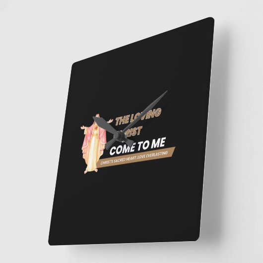 The Loving Christ Come To Me Vierkante Klok (Hoek)