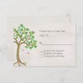The Loving Tree Wedding RSVP-Kaart RSVP Kaartje (Voorkant / Achterkant)