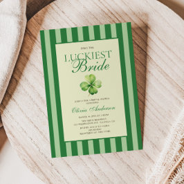 The Luckiest Bride Bridal Shower Invitation Kaart