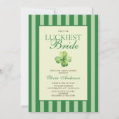 The Luckiest Bride Bridal Shower Invitation Kaart (Voorkant)