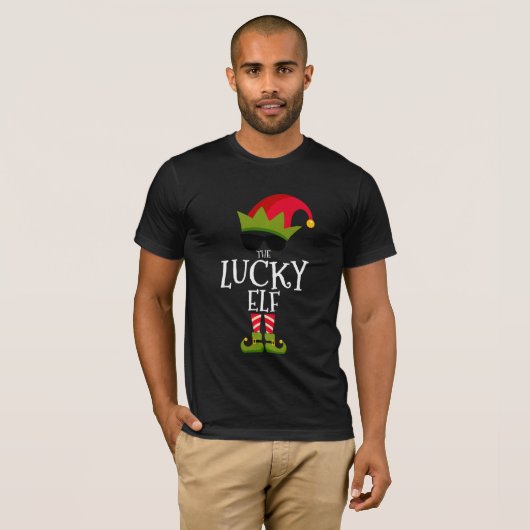 The Lucky Elf Costume Matching Family Group Christ T-shirt (Voorkant volledig)