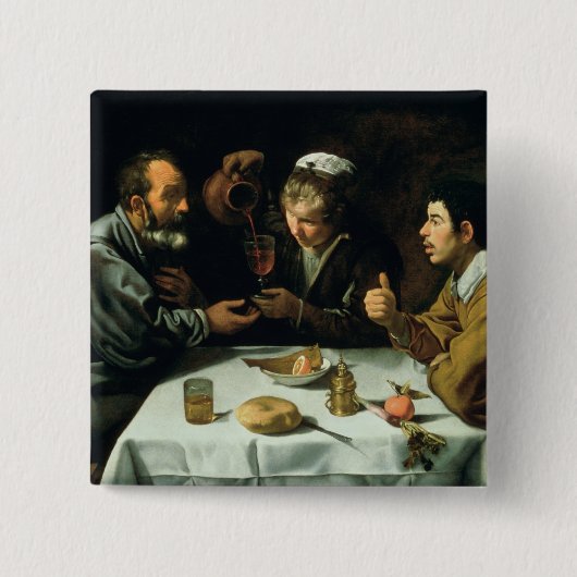 The Lunch, 1620 Vierkante Button 5,1 Cm (Voorkant)