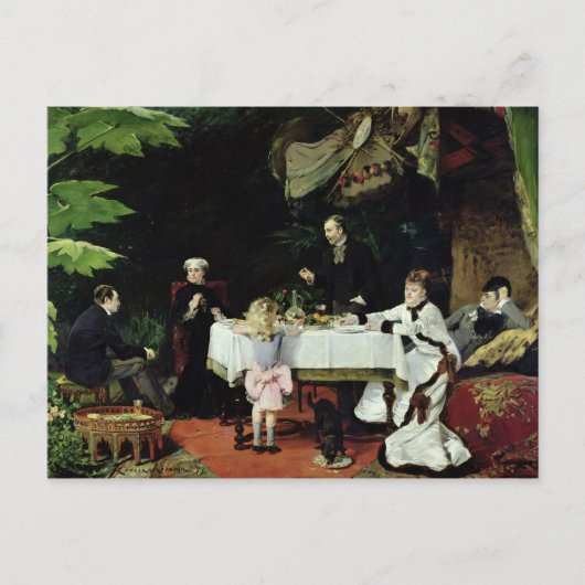 The Luncheon in the Conservatory, 1877 Briefkaart (Voorkant)