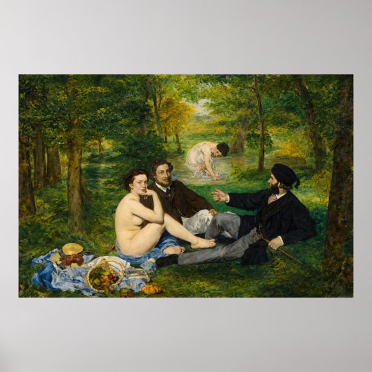 The Luncheon on the Grass by Edouard Manet Poster (Voorkant)