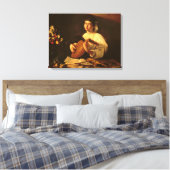 The Lute Player, c.1595 Canvas Afdruk (Insitu (Slaapkamer))