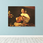 The Lute Player, c.1595 Canvas Afdruk (Insitu (Houten vloer))