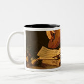 The Lute Player, c.1595 Tweekleurige Koffiemok (Links)