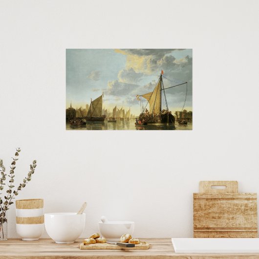 The Maas at Dordrecht; 1650 Poster (Keuken)