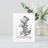 The Mad Hatter Arrives Hastily in de rechtbank doo Briefkaart (Staand voorkant)