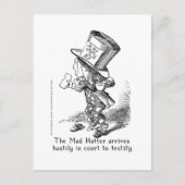 The Mad Hatter Arrives Hastily in de rechtbank doo Briefkaart (Voorkant)