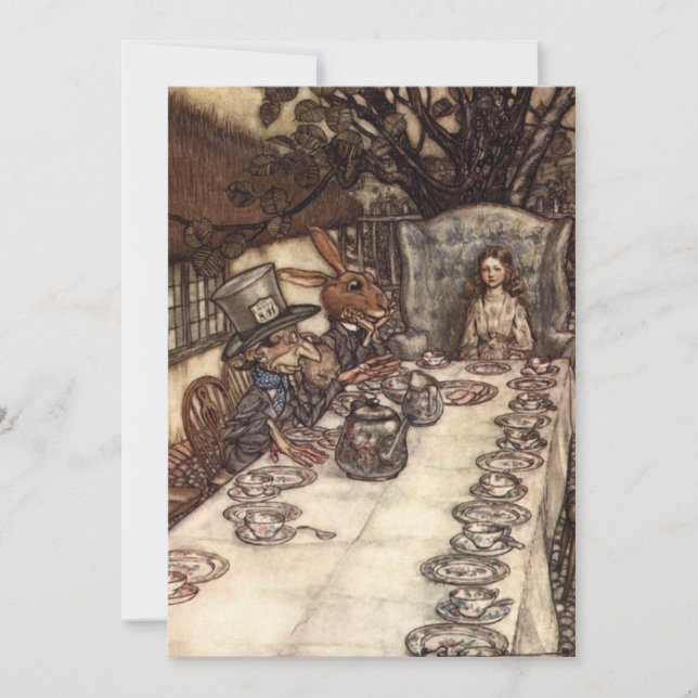 The Mad Hatter Tea Party door Arthur Rackham (Voorkant)