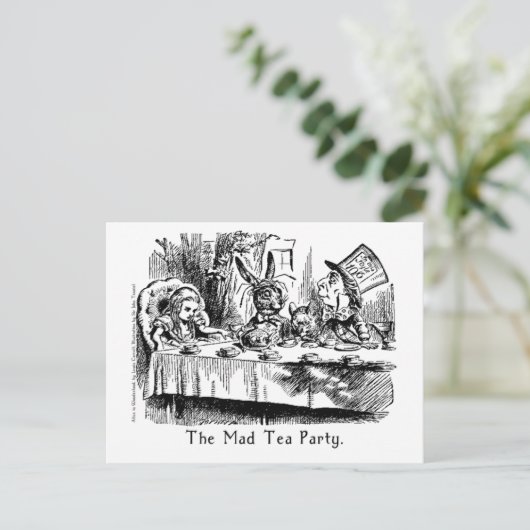 The Mad Tea Party Alice in Wonderland Card Briefkaart (Staand voorkant)