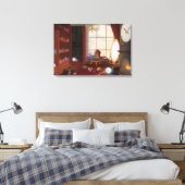 The Mage's Sanctuary - Enchanted Library Canvas Afdruk (Insitu (Slaapkamer))