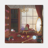 The Mage's Sanctuary - Enchanted Library Magneet (Voorkant)