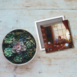 The Mage's Sanctuary - Enchanted Library Magneet